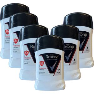 Rexona Men MotionSense Deodorant Stick - Antibacterial Invisible - Anti-perspirant - 6 x 40 gr. (voordeelverpakking)