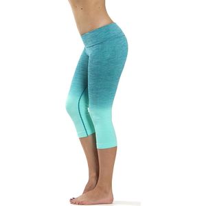 Yoga legging - compressie met hoge taille CAPRI Ombre Aqua S