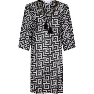 Pastunette Cover-Up Graphic Beach - Zwart/Wit - Katoen - Maat 36