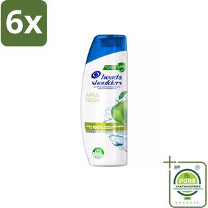 Head & Shoulders - Anti-Roos Shampoo - Apple Fresh - 285ml - Voordeelverpakking - 6 stuks - Anti-Roos Shampoo - Roos shampoo