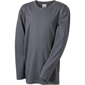 James and Nicholson Kinderen/Kinderen T-Shirt met middellange mouwen en lange mouwen (Grafiet)