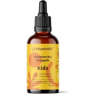 VitaminFit Vitamine B12 Kinder Druppels - 100% Natuurlijk & Plantaardig - Biologisch Actief - 50 ML - Vloeibaar