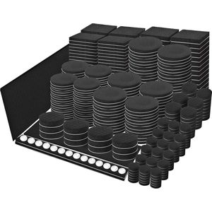 Antislip Meubel Pads - 156 stuks Zelfklevende Rubber Voeten Meubelvilt Pads, Anti Kras Meubel Pads Vloerbeschermers, Meubel Voeten Stoelpoot Pads voor Hardhouten Vloeren (Gemengde Maat)