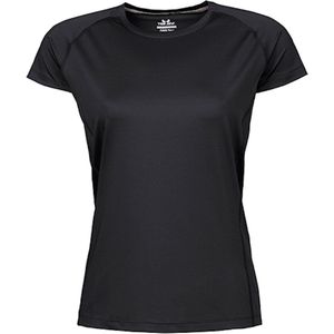 Women's CoolDry Sportshirt met korte mouwen Black - XL