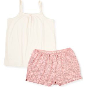 Little Label - zomerpyjama-set - roze luipaard - bio katoen - XS/34