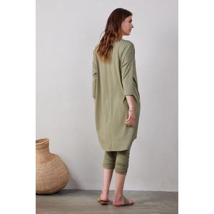 DIDI Dames Loose dress 3/4 sleeves in aloe green maat 44