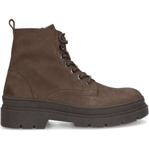 Sacha Leren Veterboots Bruin