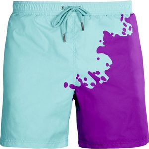 SEA'SONS – Zwembroek Heren - Kleurveranderend - Rood-mint - Maat L (SEASONS - Kleur veranderend)