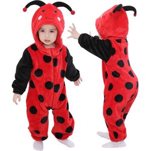 Hooded Dier Flanel Baby Rompertje - Schattige Peuter Slaapkleding