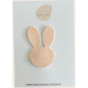 Bunny Antislip Haarspeldje - Glitter Pink - Antislip Haarspeldje - Baby Haarspeldjes - Meisjes Haarspeldjes