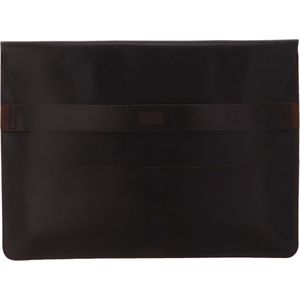 BUCKLE & SEAM Leren Laptop hoes met laptopvak Terra Leather Laptop Sleeve Brown Donkerbruin