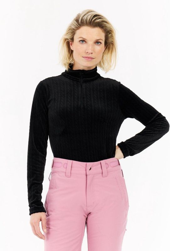 Protest Prtgail - Skipully Dames - Lange mouwen - 1/4 rits – True Black