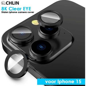 CL Chlin 8K ClearEye iPhone 15 Camera Lens Protector - 9H Sterkte