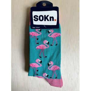 SOKn. Trendy sokken *FLAMINGO'S* maar 35-41 (ook leuk om kado te geven !)