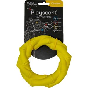 Jack and Vanilla PLAYSCENT - Hondenspeelgoed - Rubber Ring - Kip Smaak - Ø14 cm