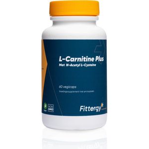 Fittergy Supplements - L-Carnitine Plus - 60 capsules - Een optimale balans door de combinatie van de aminozuren L-carnitine en N-Acetyl cysteïne - Aminozuren - vegan - voedingssupplement