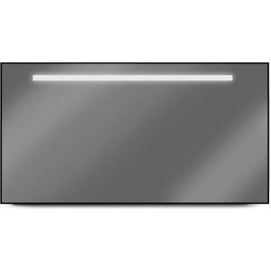 Looox Black Line Spiegel met LED verlichting 140x60 cm Zwart