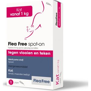 Flea Free Spot-On Anti Vlooiendruppels Kat vanaf 1 kg