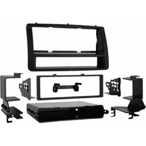 1-DIN radiopaneel met opbergvak Toyota Corolla 2002-2007 zwart (METRA)
