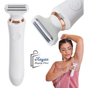 Dames Scheerapparaat–Epilator–Body Trimmer–USB–Nat & Droog–ladyshave–ladyshaves voor vrouwen–scheerapparaat vrouw–ladyshave oplaadbaar–wit–50515