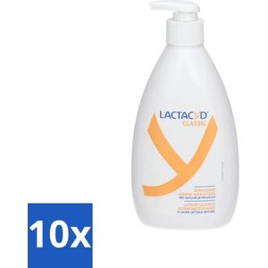 Lactacyd Classic - Intieme Waslotion - Reinigend - Met Natuurlijk Melkzuur - 400 ml - Bulkverpakking - 10 stuks