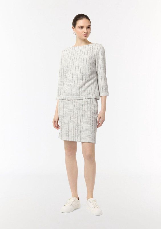 comma - T-shirt - Boucléjersey - 3/4 Mouwen