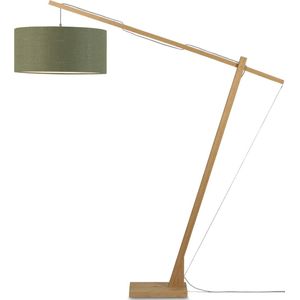 GOOD&MOJO Vloerlamp Montblanc - Bamboe/Groen - 175x60x207cm - Scandinavisch,Bohemian - Staande lampen voor Woonkamer - Slaapkamer