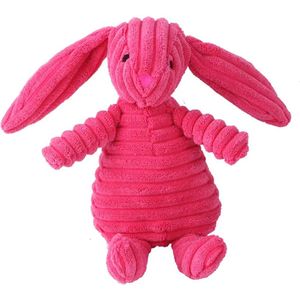 Honden knuffel van zacht roze corduroy - hond - speelgoed - konijn - roze - cadeau - kado