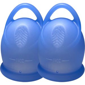 green-goose® Siliconen Menstruatie Cup - 2 Stuks - L - Blauw - Veilig, comfortabel en milieuvriendelijk