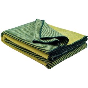 Plaids.shop® - ODENSE - Wollen Deken - Groen-Geel - 150x200cm