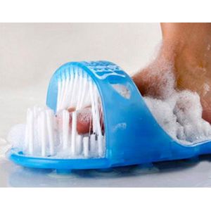 Voetscrubber Massage Borstel| Voet Scrubber | Shower Feet | Makkelijk voeten wassen en scrubben in de Douche | Kleur Blauw