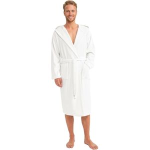 Ibenzoa® Zachte katoenen herenbadjas met capuchon voor comfort en absorptie