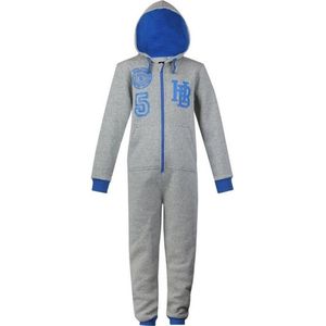 Joggingstof onesies - grijs - maat 92/98 - onesie