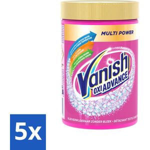 5 x Vanish Oxi Advance - Vlekkenverwijderaar Poeder - Zonder Bleek - Gekleurde Was - 600 Gram - Vlekkenverwijderaar - Vlekkenverwijderen - Zuurstofbellen - Gekleurde Was - Witte Was