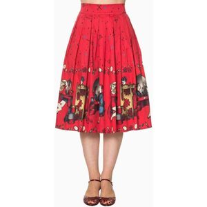 Dancing Days - VANITY SWING Hoge taille rok - S - Rood