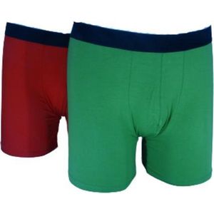 Hipperboo® Bamboe Onderbroeken - Maat S - 2 paar - Ondergoed - Boxershort - Rood/Groen