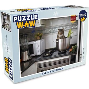 Puzzel Kat - Pan - Keuken - Legpuzzel - Puzzel 1000 stukjes volwassenen