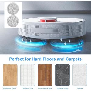 Vervanging Mop Pads voor Robot Stofzuiger - Set van 2 - Duurzaam materiaal - Gemakkelijk te bevestigen