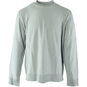 Stone Island - Gebreide Trui - Blauw - 100% Katoen