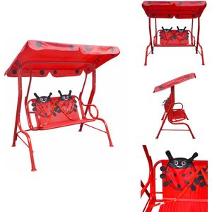vidaXL Schommelstoel - Schommelstoelen - Schommelbank - Schommelbanken - Kinderschommelstoel rood