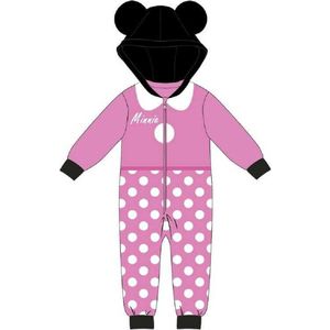 Minnie Mouse onesie - roze - Disney pyjama jumpsuit - maat 104