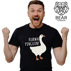 Kurwa pinguin! Gans | Funshirt | Grappig t-shirt | Maat XL