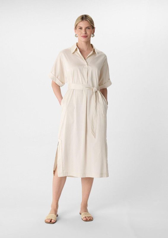 comma - Midi-Shirtjurk - Katoenblendsatijn
