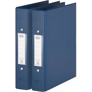 Ringband A5 met 2-ringmechanisme van sterk kunststof - Blauw