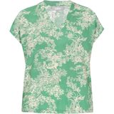 Usha - Jurk - Jade Groen/Wit - Cocktailjurk - Bloemenprint - Knielengte