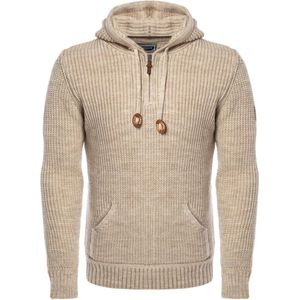 Carisma Casual Gebreide Heren Trui Met Rits En Capuchon - XXL