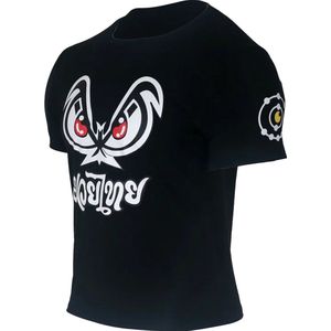 Fluory Bad Eyes Muay Thai Kickboks T-Shirt Zwart - S