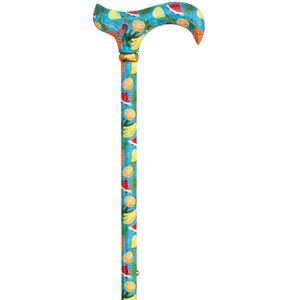 Classic Canes - Wandelstok - Azuurblauw - Tropisch fruit - Verstelbaar van 73 tot 95 cm