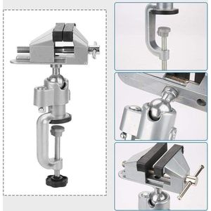 Zware bankschroef 360 graden kantelbare bankschroef Aluminium Universeel Werkklemgereedschap Sluiting