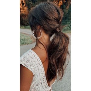 Ponytail | Paardenstaart |Donker Bruin Karamel Bruin| Haar Extensions | 50CM | 90GR | Human Hair | Echt Haar